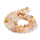Quartz hématoïde jaune naturel/fils de perles de quartz guérisseur doré G-G030-A01-02-3