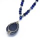 Natural & Synthetic Mixed Stone Pendant Necklaces NJEW-P241-C-4