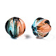 Two Tone Transparent Spray Painted Acrylic Corrugated Beads ACRP-T005-52L-2