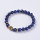 Natural Lapis Lazuli Beads Stretch Bracelets BJEW-E325-D36-1