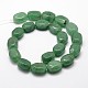 Faceted Oval Natural Green Aventurine Bead Strands G-L294-06-2
