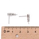 925 microscopio in argento sterling con pavé di zirconi cubici STER-P035-25P-4