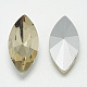 Cabujones de cristal con rhinestone RGLA-T083-7x15mm-04-2