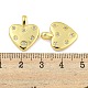 Подвески из латуни с микро-паве и сердечком X-KK-Z053-02G-3