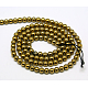 Non-magnetic Synthetic Hematite Beads Strands G-K015-3mm-01-2