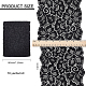 ポリエステル レースの花の生地  衣料品用  ブラック  18.3x0.02cm DIY-WH0034-95B-2