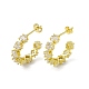 Rack Plating Brass Cubic Zirconia Stud Earrings for Women EJEW-M213-35G-A-1