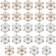 BENECREAT 24PCS Pearl Rhinestone Flower Buttons Gold & Silver Embellishment Alloy Jewelry Decoration DIY Handmade Accessories Clothing Buttons Crystal Bouquet Decoration for Wedding Party FIND-BC0003-36-1