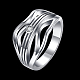 Laiton zircone cubique creux larges anneaux bande de doigt pour la fête RJEW-BB16288-7P-2