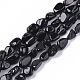 Natürliche schwarze Turmalin Perlen Stränge G-S363-027-1