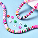 Handmade Polymer Clay Beads Strands CLAY-R089-6mm-096-9