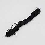 10M fil de bijoux en nylon, corde de nylon pour les bracelets personnalisés tissés faisant, noir, 2mm