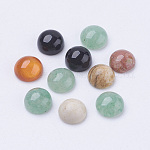 Natural Gemstone Cabochons, Half Round/Dome, Mixed Stone, 6x3mm