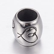Европейские бусины из нержавеющей стали 304 STAS-P173-089AS