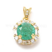 Латунные микропаве прозрачные подвески с фианитом KK-I695-008B