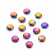 Placage en rack perles en alliage de couleur arc-en-ciel PALLOY-S180-368
