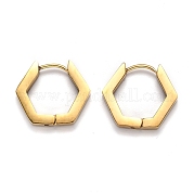 Серьги-кольца Huggie Hoop из нержавеющей стали 304 с шестигранной головкой STAS-H156-03C-G