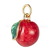 Латунные эмалевые подвески с фруктами KK-O140-08