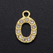 Подвески сплава Rhinestone PALLOY-S098-DA021-O
