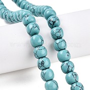Синтетических нитей бирюзовые бусы TURQ-T004-03