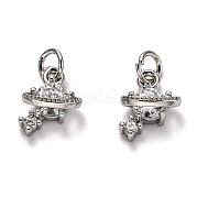 Латунные микро проложить кубического циркония подвески ZIRC-H119-10P