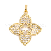 Подвески из латуни и прозрачного циркония с покрытием стойки KK-S374-01G