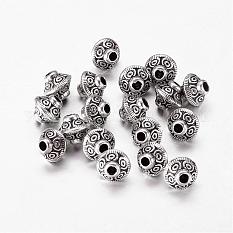 Tibetan Style Antique Silver Tone Bicone Alloy Spacer Beads X-LF1152Y-NF