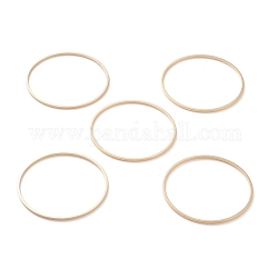 Messing Verbinderring, cadmiumfrei und bleifrei, langlebig plattiert, runden Ring, echtes 24k vergoldet, 35x1 mm, Innendurchmesser: 33 mm