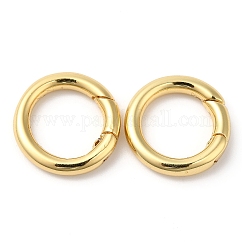 Anelli a molla in ottone,  cadmio& piombo libero, placcato di lunga durata, anello, vero placcato oro 18k, 15x14.5x3mm