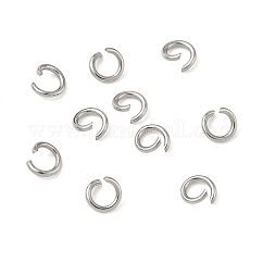 Anneaux ouverts en acier inoxydable 304, ronde, couleur inoxydable, 4x0.7mm, 21 jauge, diamètre intérieur: 2.7 mm