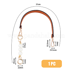 Taschenriemen aus Kunstleder und Verlängerung aus Kunstperlenperlen aus Kunststoff&nbsp;FIND-WH0126-373C