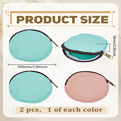 2 porte-monnaie en coton bicolore avec fermeture éclair&nbsp;ABAG-LP0001-92B