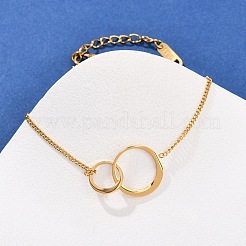 304 Edelstahl-Gliederarmbänder für Damen&nbsp;BJEW-G755-01G