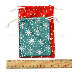 12 Stück 12 Stile Heißprägung Weihnachtssamt Aufbewahrungsbeutel&nbsp;ABAG-FS0001-02