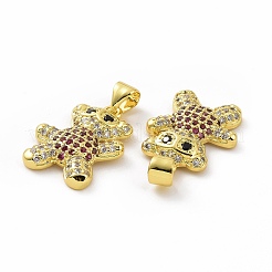Pendentifs en laiton zircon cubique transparent&nbsp;ZIRC-F135-28G-04