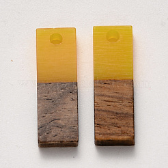 Pendentifs en résine transparente et bois de noyer&nbsp;RESI-S358-79B-B07