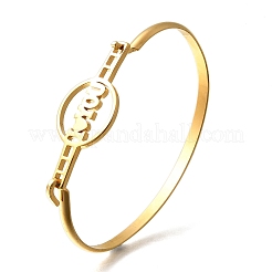 Bracelets à maillons ronds plats en acier inoxydable 201 pour femmes&nbsp;BJEW-R014-01G-04