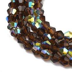 Chapelets de perles en verre transparent électrolytique&nbsp;EGLA-K015-18V