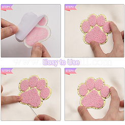 28 Stück 7 Farben Handtuch Stickerei Stil Stoff selbstklebend/aufnähen Patches&nbsp;DIY-CA0004-87