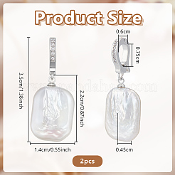 D'acqua dolce naturale ciondoli perla&nbsp;PEAR-WH0011-003P