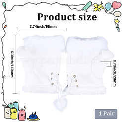 1 par de guantes sin dedos de tela de gamuza&nbsp;AJEW-CY0002-16B
