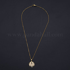 201 colliers pendentifs en acier inoxydable&nbsp;NJEW-S105-JN537-45-2