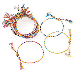 24 Stück 12 Farben Bohemian geflochtene Polyesterschnur Armbandherstellung&nbsp;MAK-TA0001-34