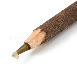 Rustikaler Kugelschreiber aus Holz mit rohem&nbsp;AJEW-C048-02A