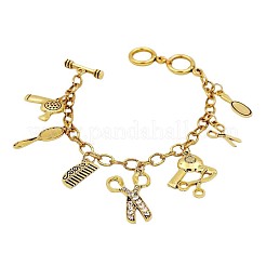 Braccialetti multi charm vintage in lega per strumenti da parrucchiere&nbsp;WGD715F-01