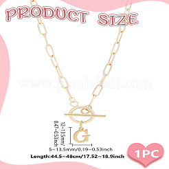 Colliers avec pendentif lettre en acier inoxydable 304&nbsp;NJEW-LP0001-52G-G