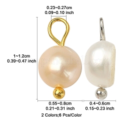 12 stücke 2 farben natürliche zucht süßwasser birne zwei seiten poliert charms&nbsp;FIND-YW0004-28