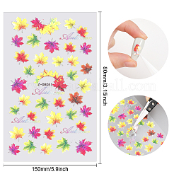 6 Blatt Nagelkunst-Aufkleber im Ahornblatt-Stil&nbsp;MRMJ-OC0003-57B