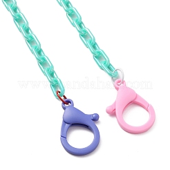 Poignées de sac de chaînes de câble opaques en acrylique&nbsp;AJEW-BA00055