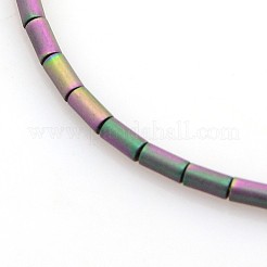 Electroplate smerigliato non magnetici ematite sintetico fili di perline&nbsp;G-O008-19G